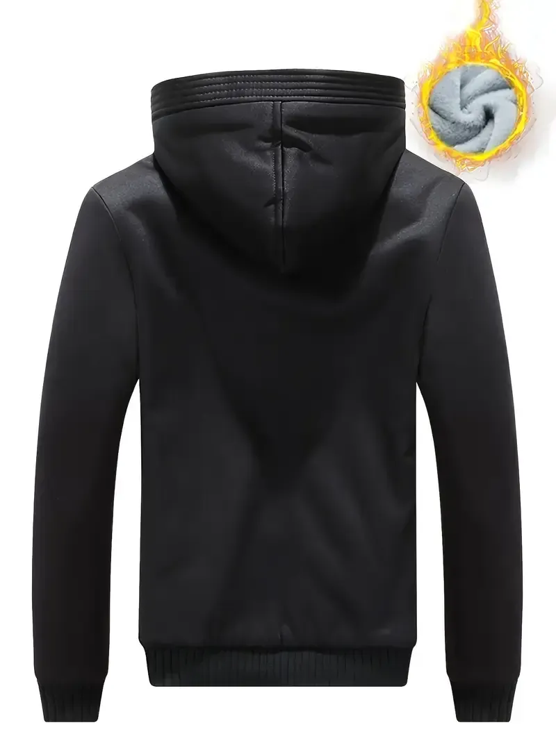 Women's Cozy Fleece-Lined Hoodie - Casual Sportswear with Zip Front, Pockets | Warm & Stylish for Fall/Winter