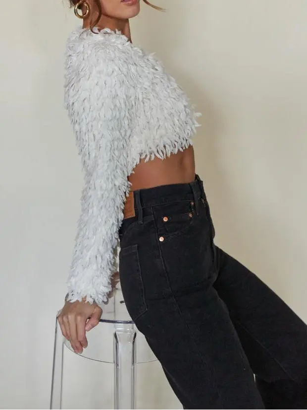 Priscilla Cropped Fringe Cardigan
