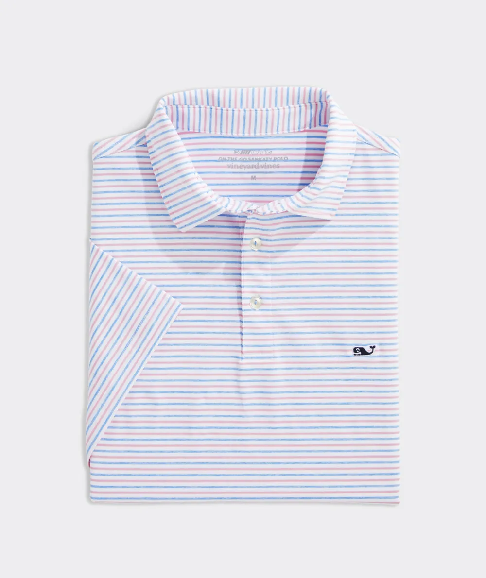 Tri-Color Bradley Stripe Sankaty Polo