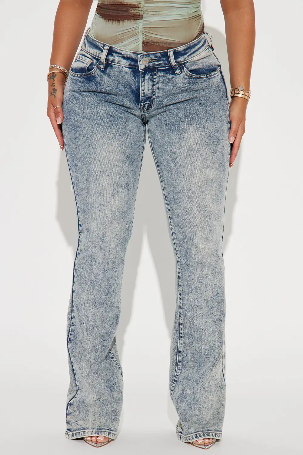 Straight To It Stretch Bootcut Jeans - Vintage Wash