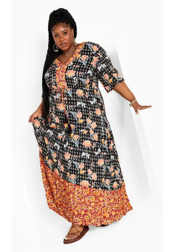 Cynthia Spliced Maxi Dress