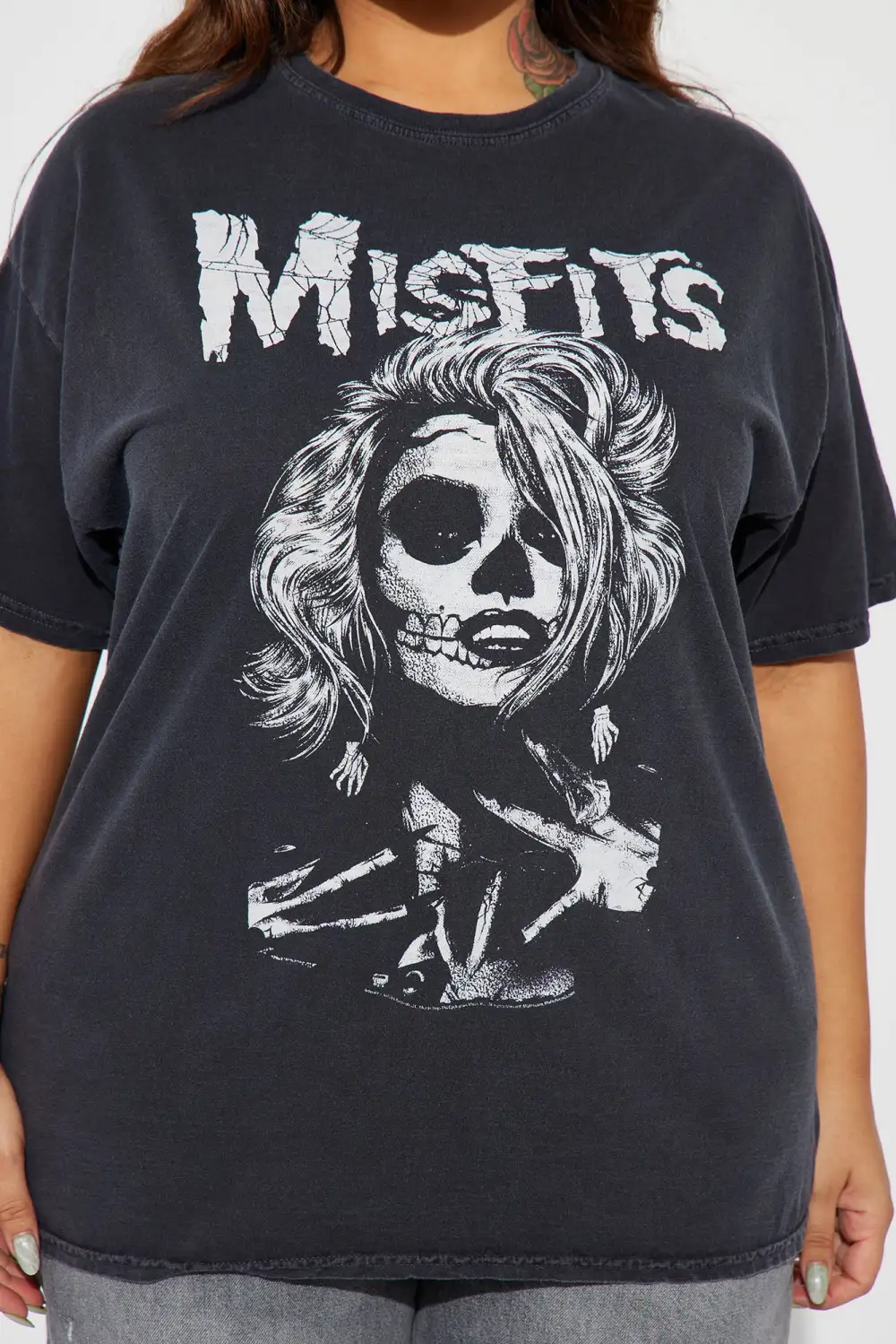 Misfits Washed Tshirt - Charcoal/combo