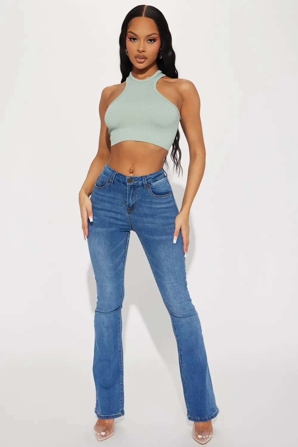 Model On Duty Top - Mint