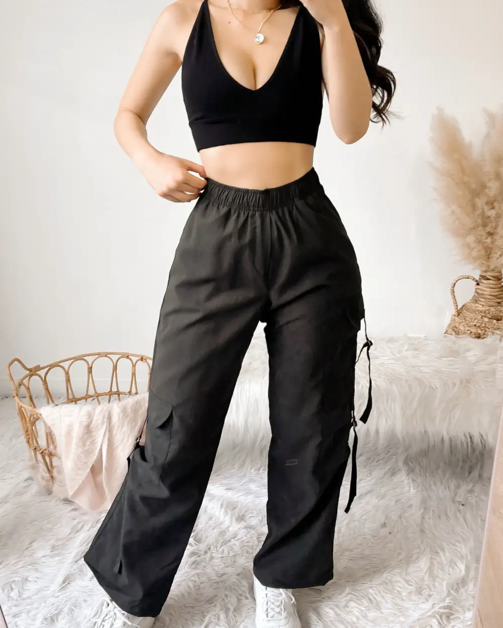 HAILEY SUEDE CARGO PANTS