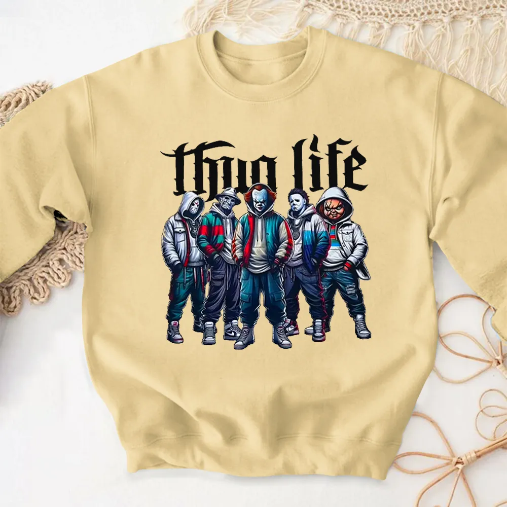 Thug Life Horror Colorful Sweater Long Sleeve Hoodie Of You