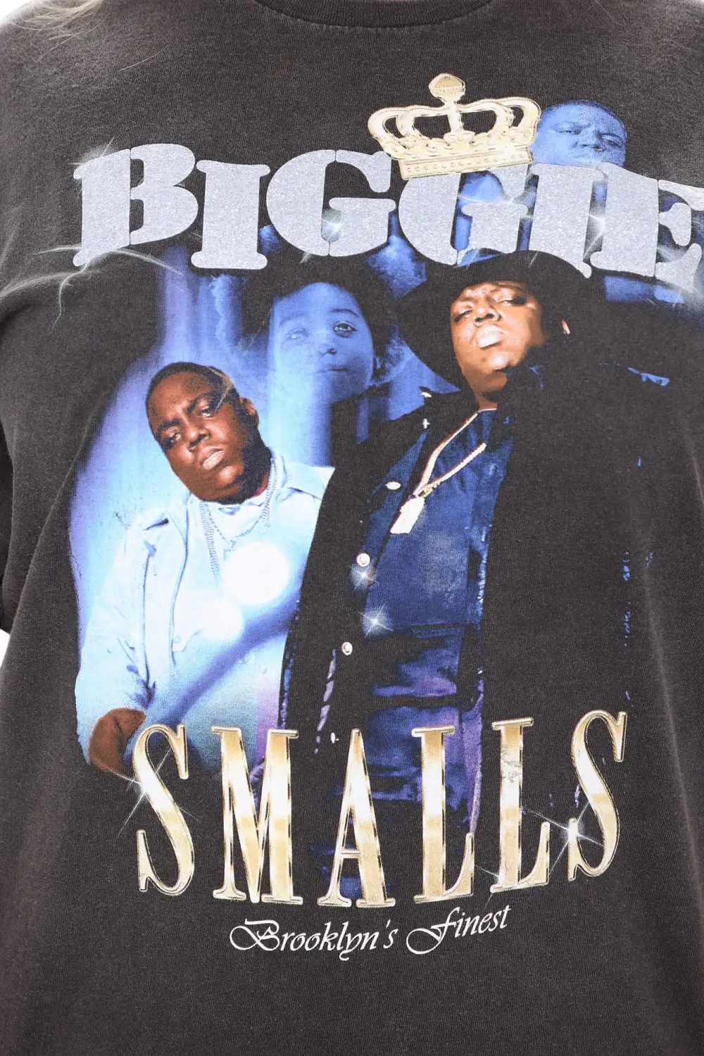 Biggie Smalls Glitter Top - Black