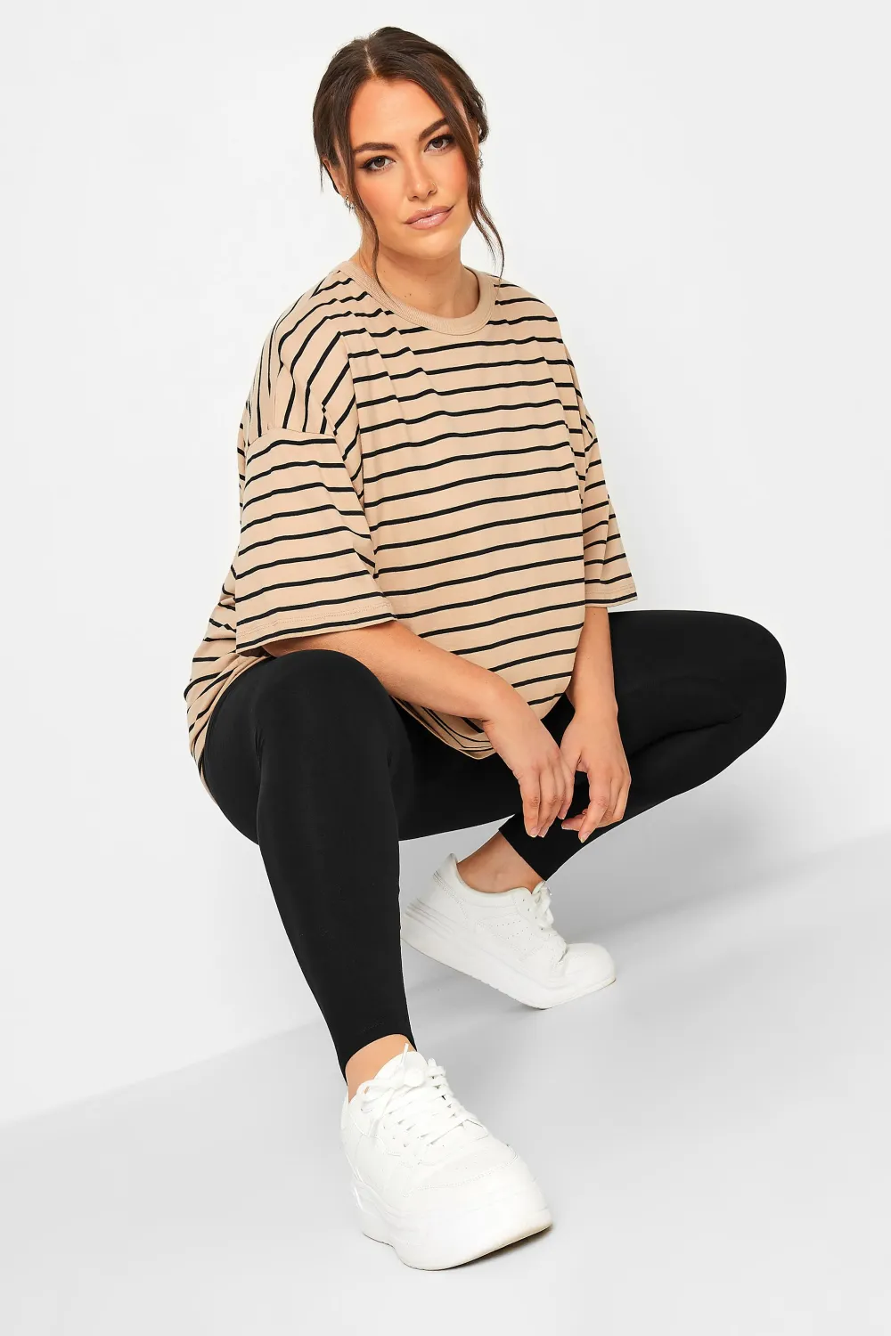 YOURS FOR GOOD 2 PACK Curve Black Cotton Stretch Leggings