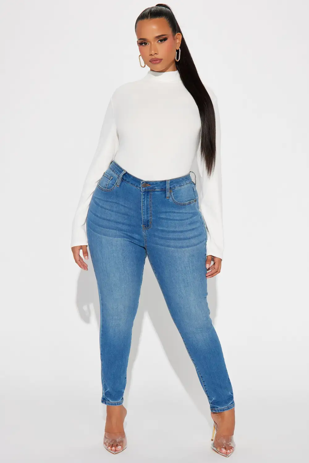 Hold You In Soft Stretch Skinny Jeans - Medium Wash