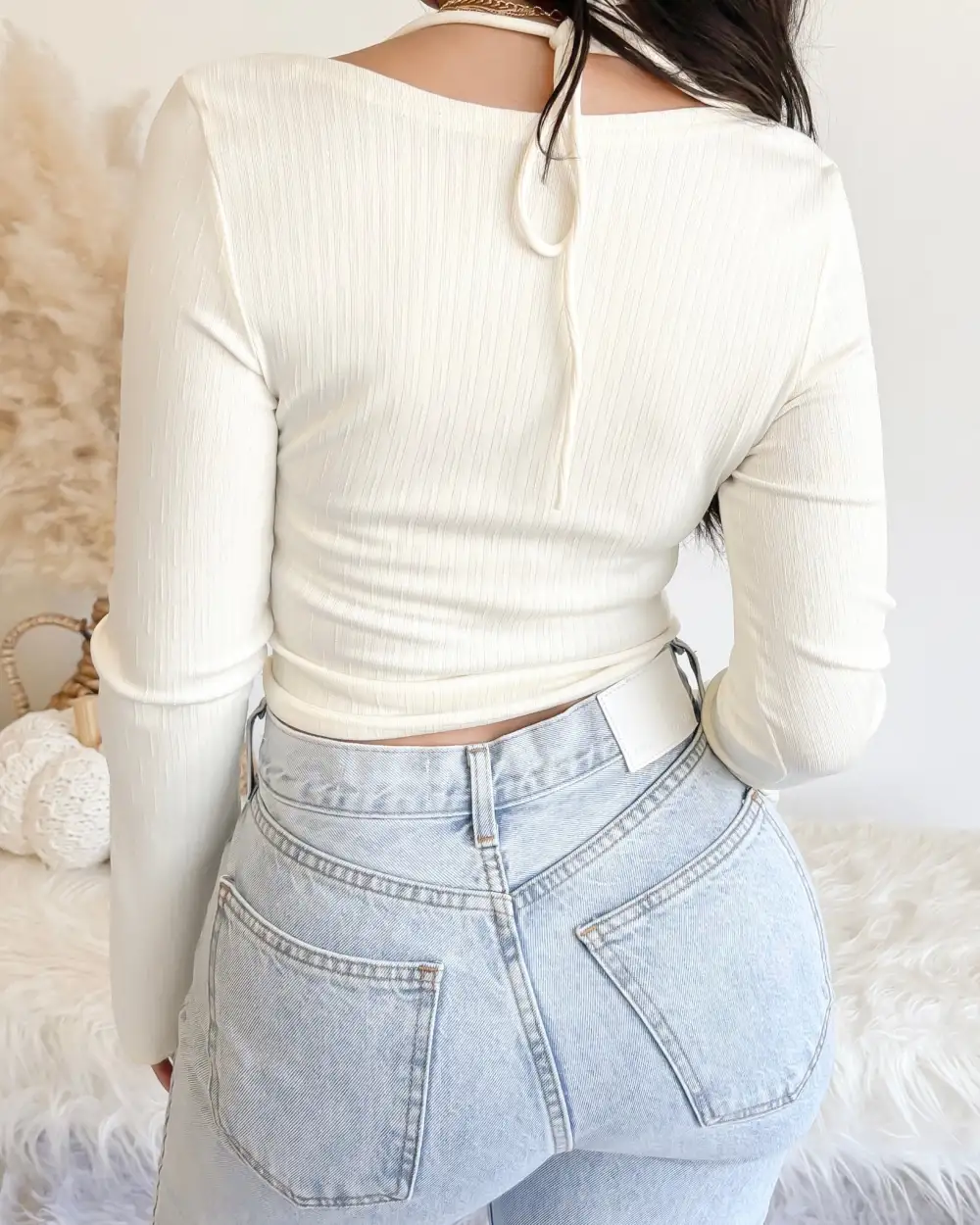 CLAIRE OFF SHOULDER LONG SLEEVE TOP