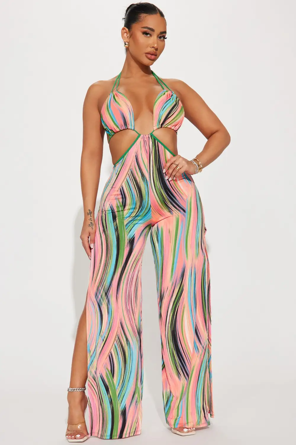 Isami Jumpsuit - Coral/combo