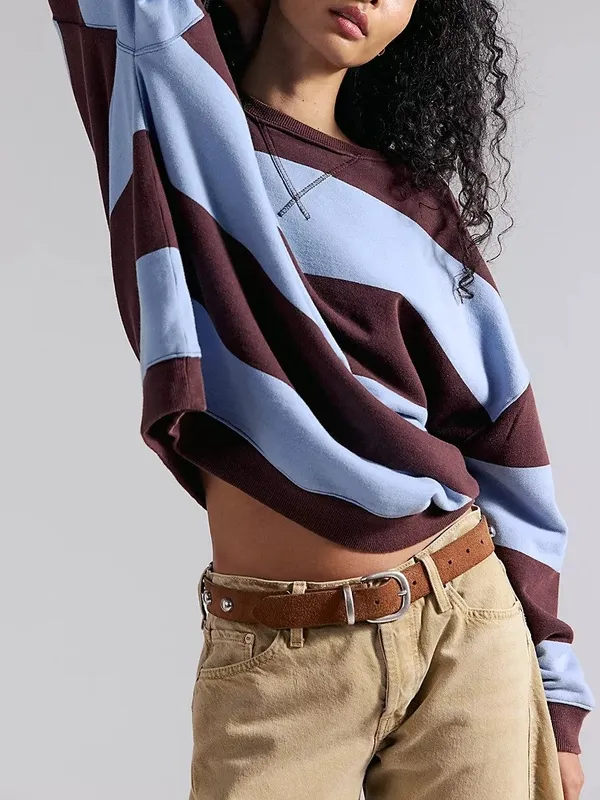 Classic Striped Oversized Crewneck