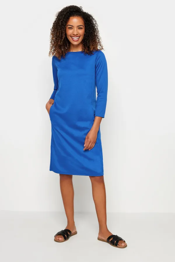 M&Co Cobalt Blue Ponte Swing Dress