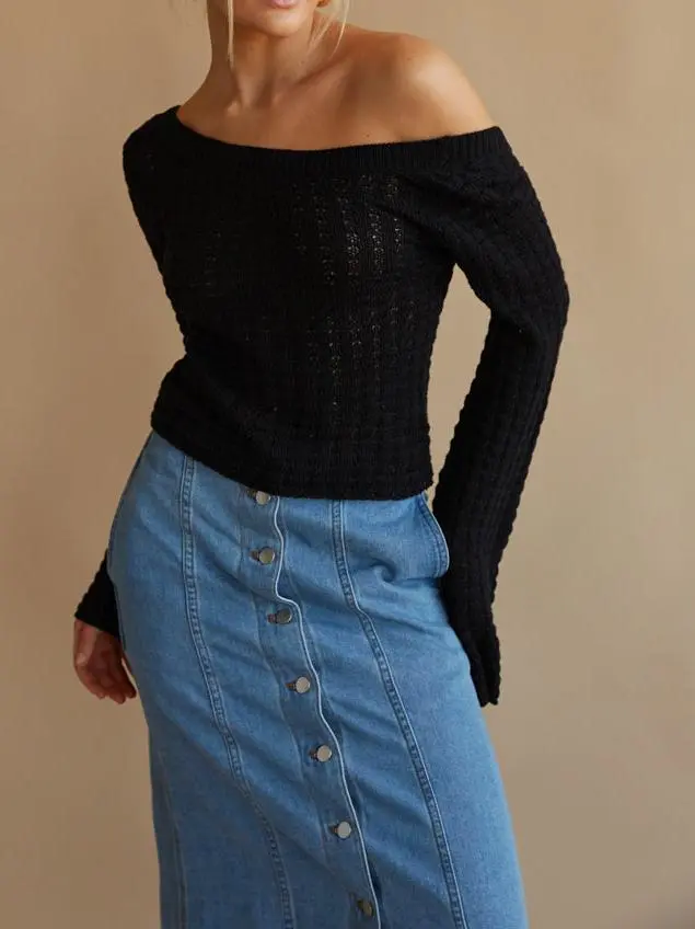 Jackie Slouchy Bell Sleeve Sweater