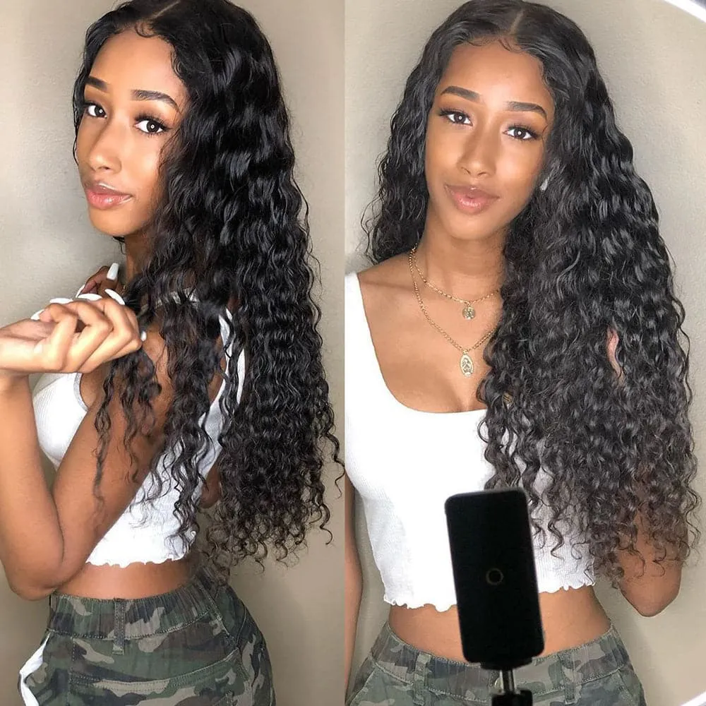 Sterly 13x6 HD Full Lace Frontal Wigs Water Wave Human Hair Wigs For Women