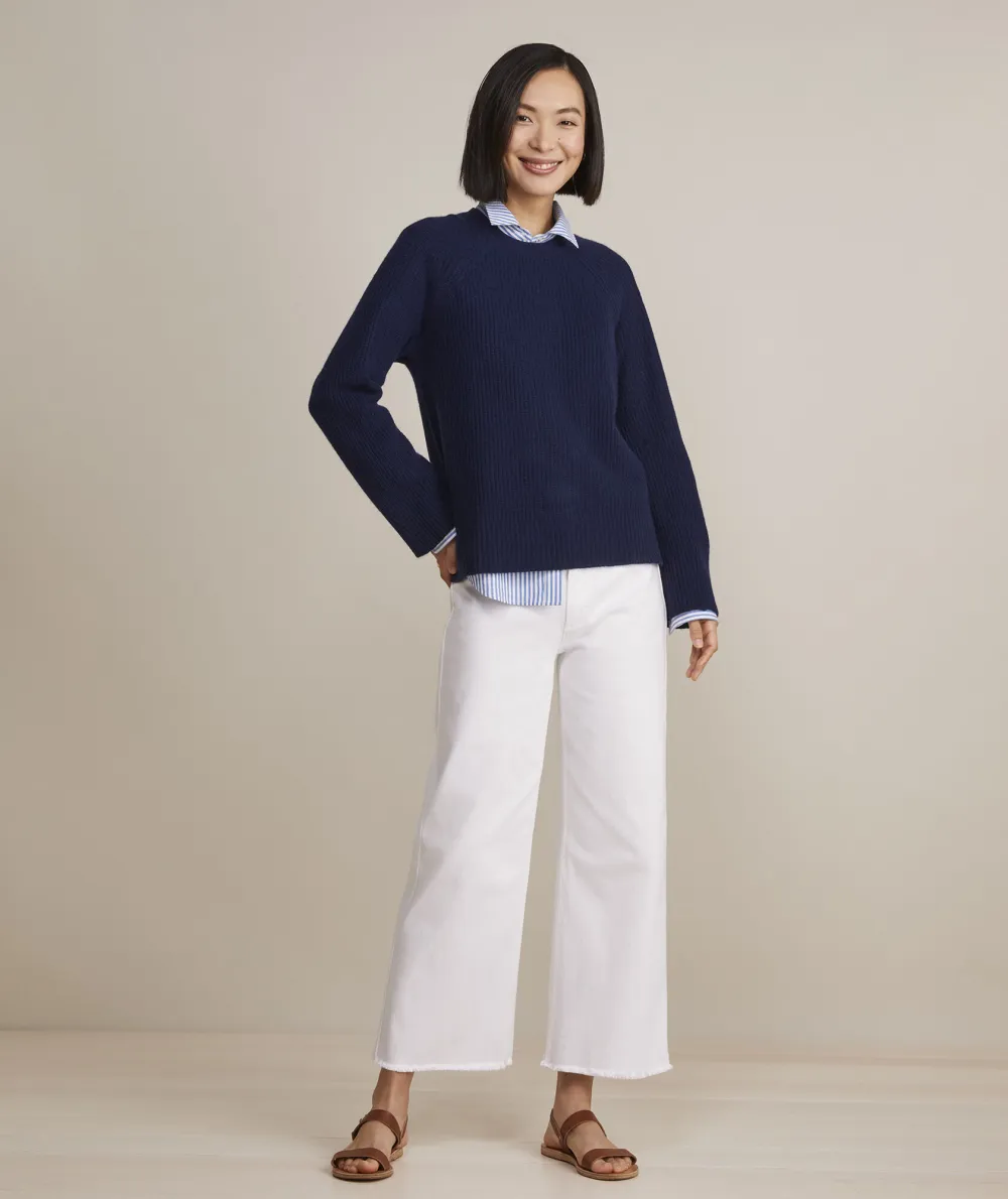 Seaspun Cashmere Ribbed Crewneck Sweater