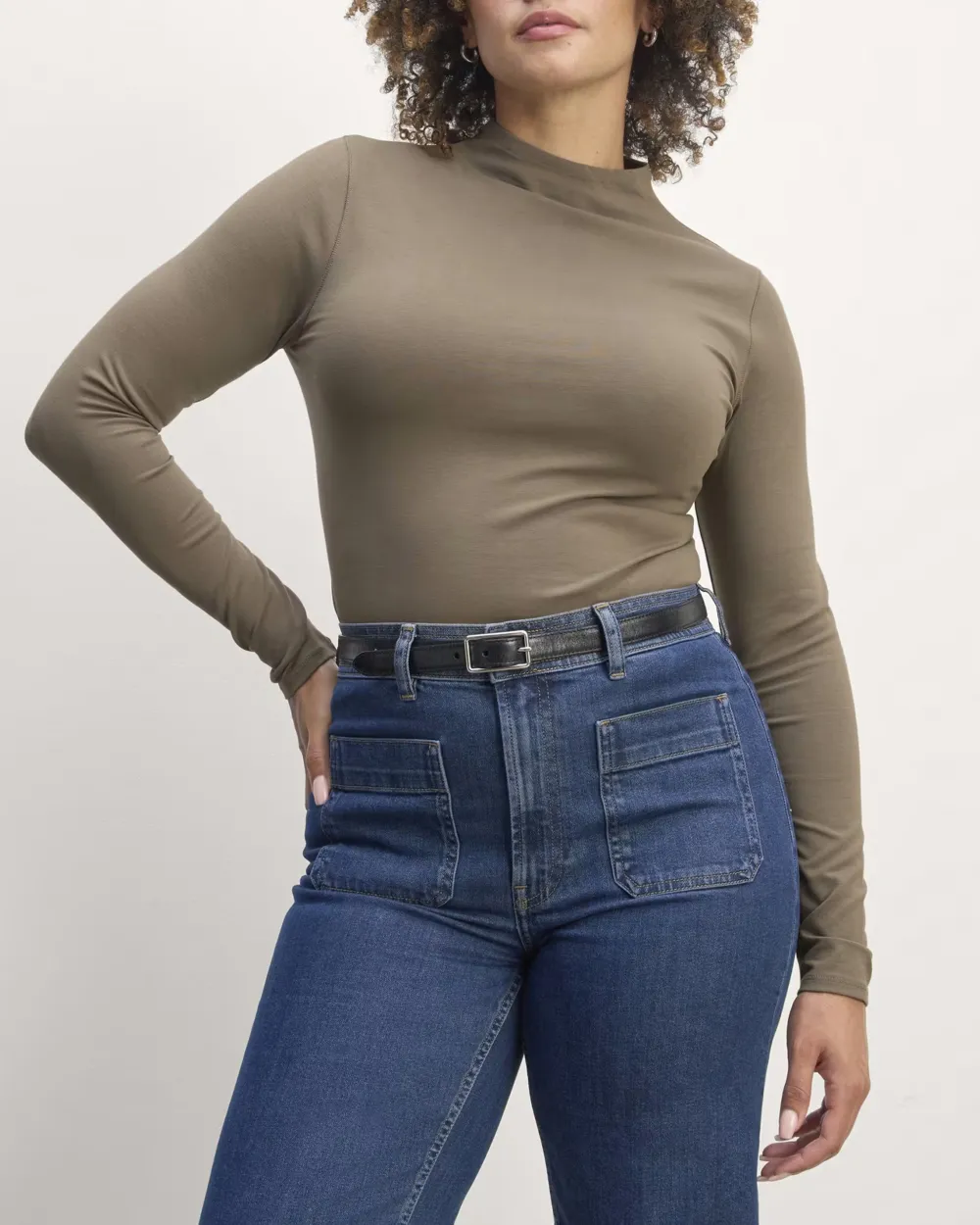 Long Sleeve Funnel-Neck Tee