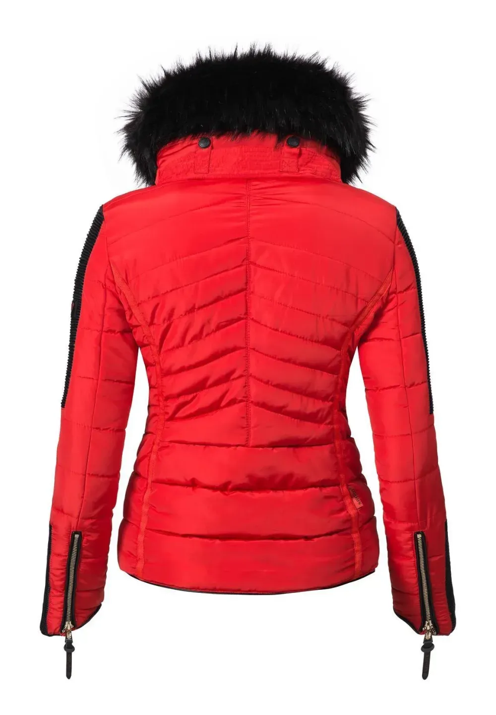 Women's short parka coat black