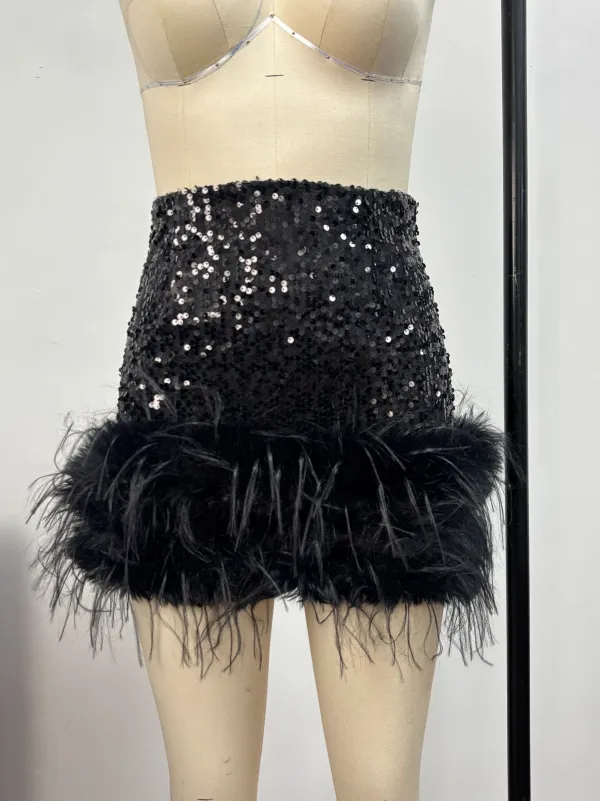 Essential Sequin Sheath Skirt