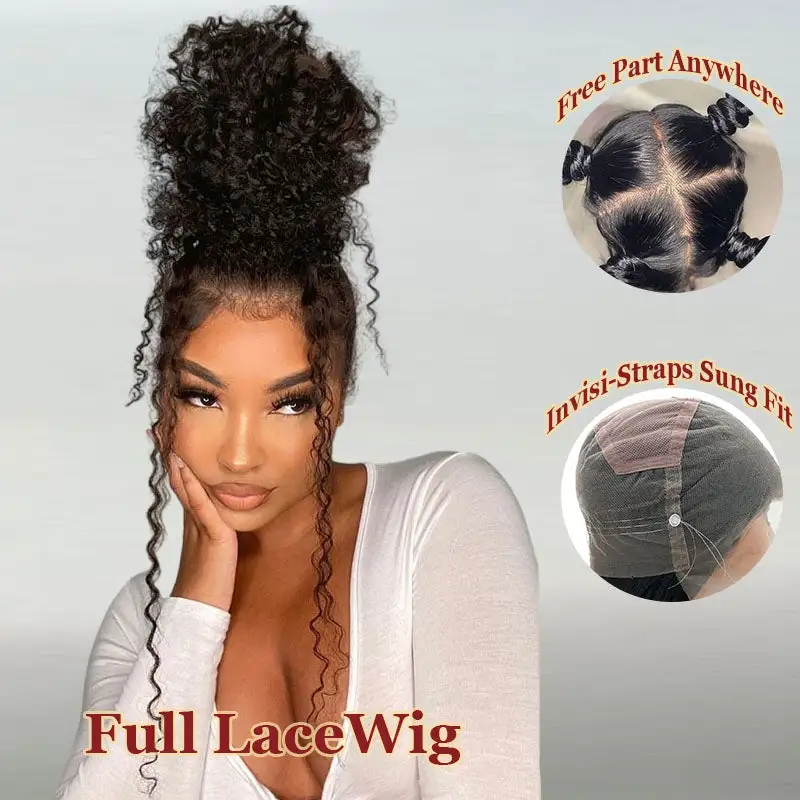 Invisi-Strap Full Lace Wig | Snug Fit 180% Density Deep Water Wave 100% Virgin Human Hair