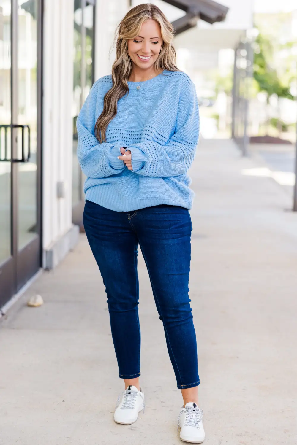 Missing You Dearly Sweater, Blue