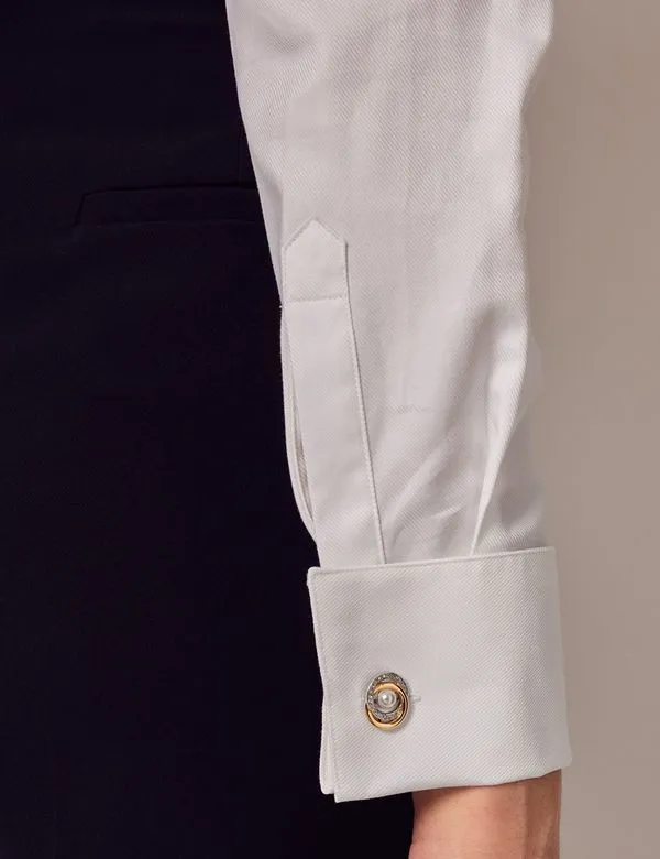 Twill Fitted Shirt - Double Cuffs