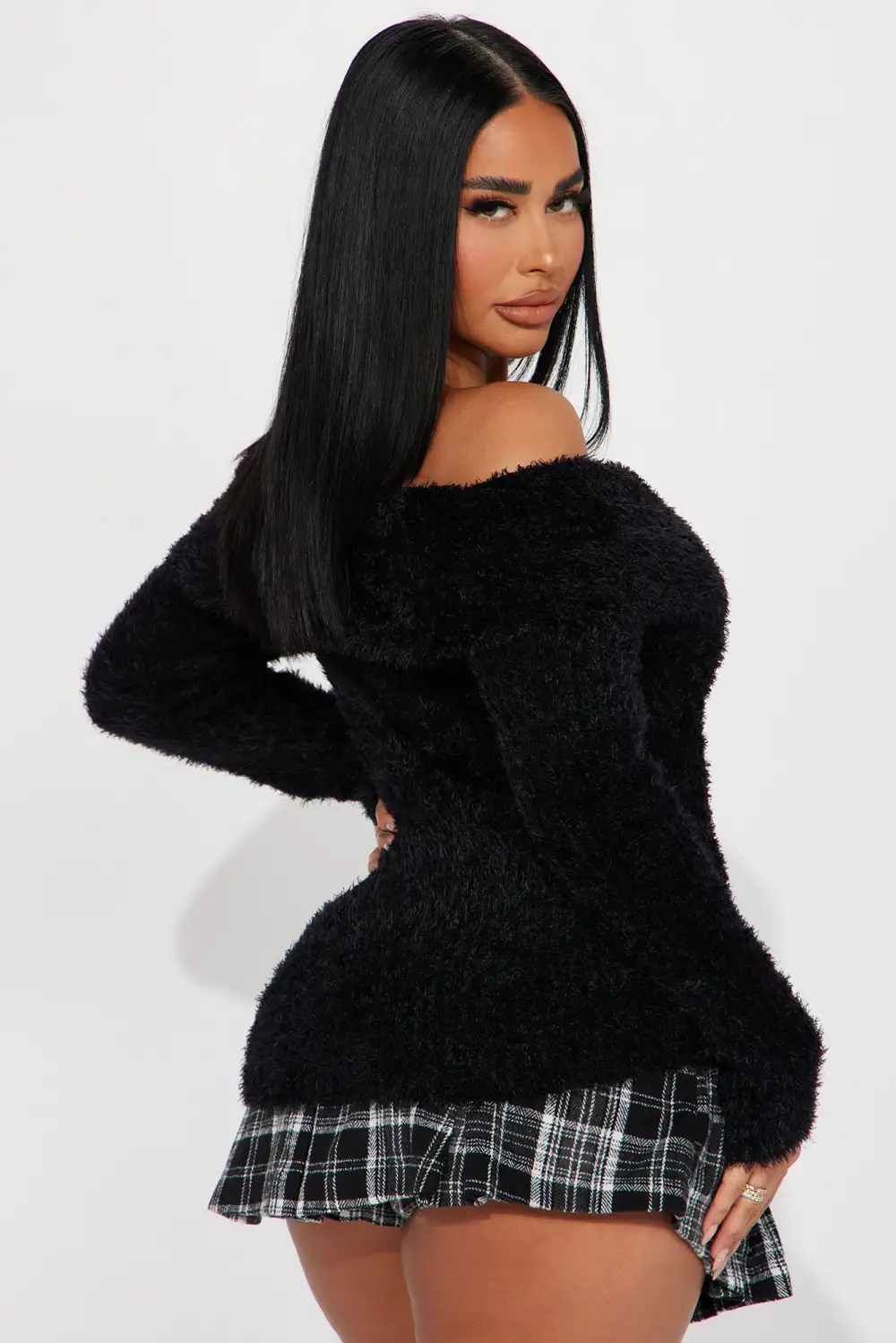 Antonia Sweater Top - Black