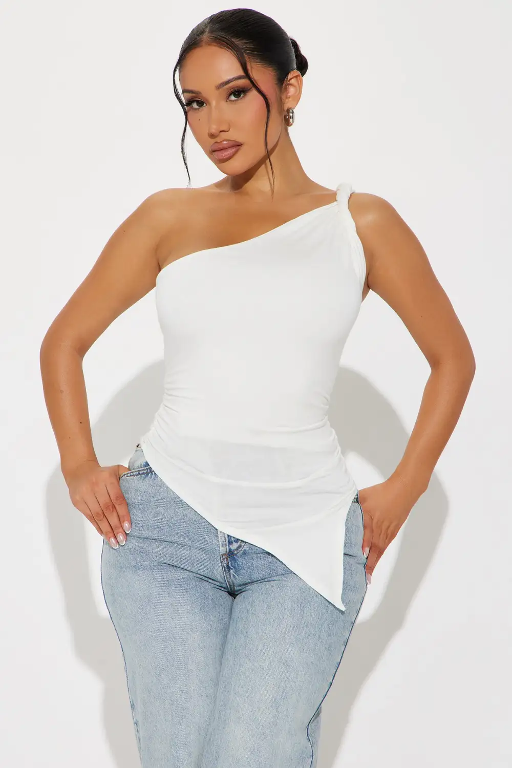 Summer One Shoulder Top - White