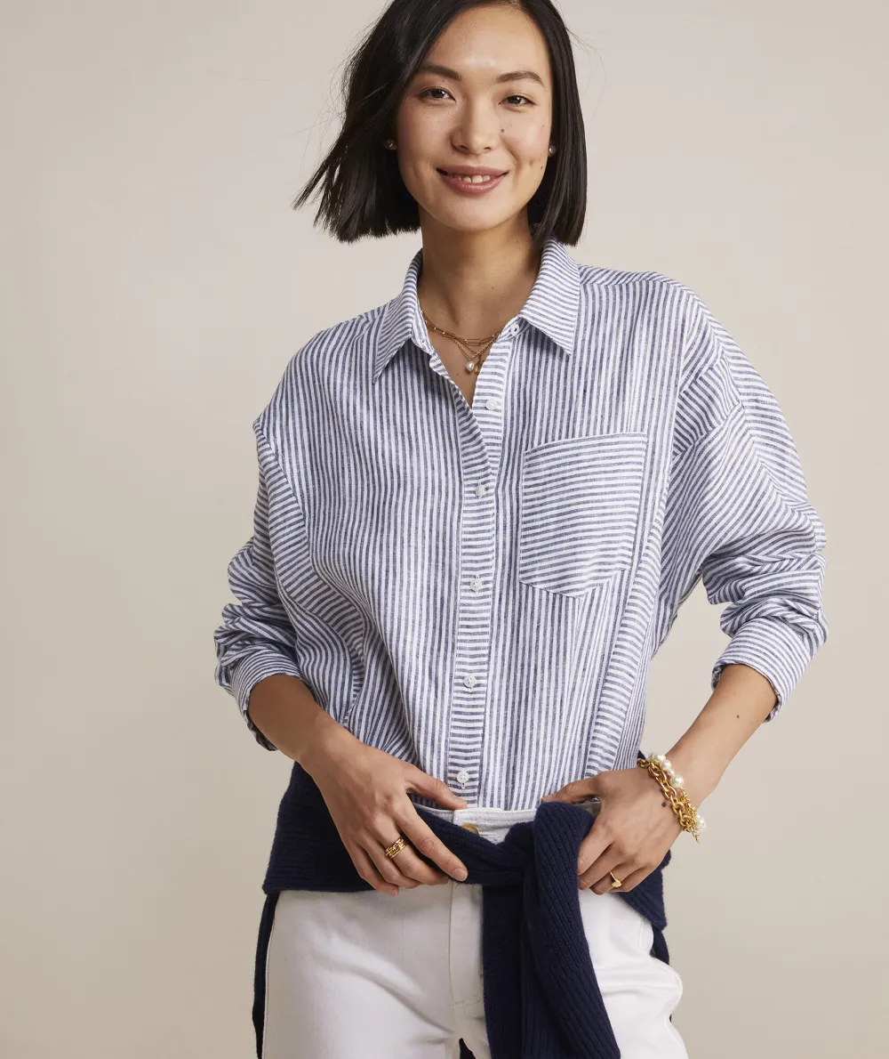 Linen Weekend Button-Down