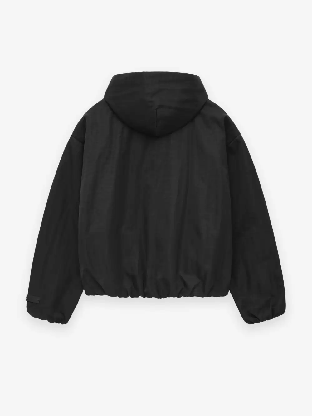 Womens Textured Nylon Hooded Bomber