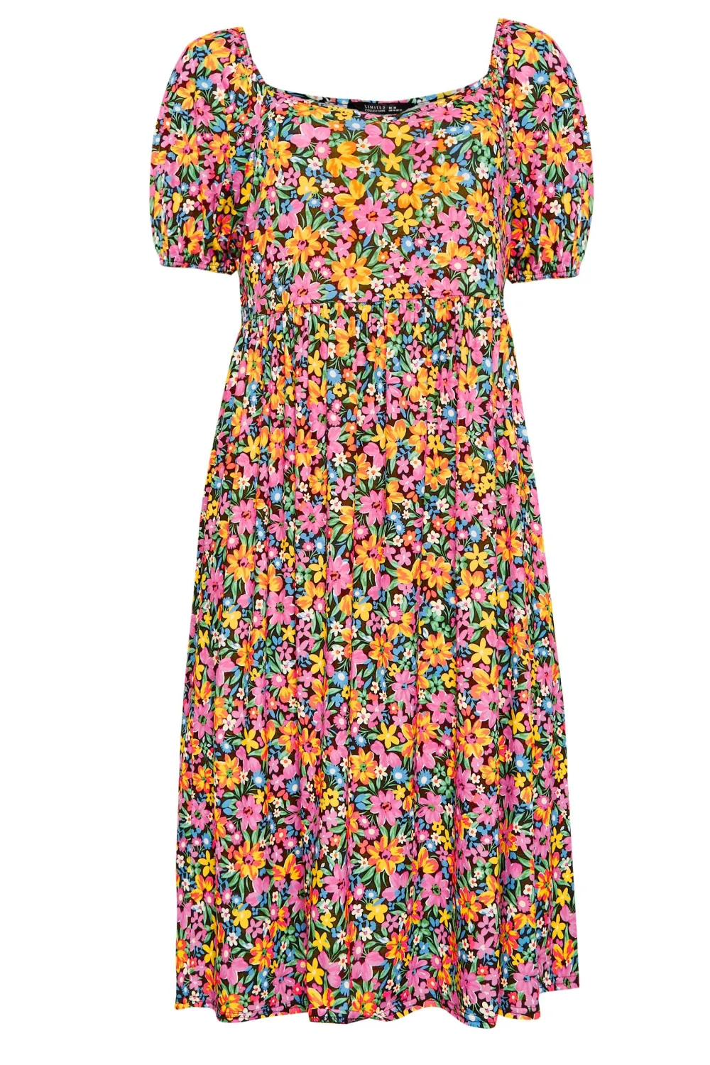 YOURS Curve Yellow Floral Midaxi Dress