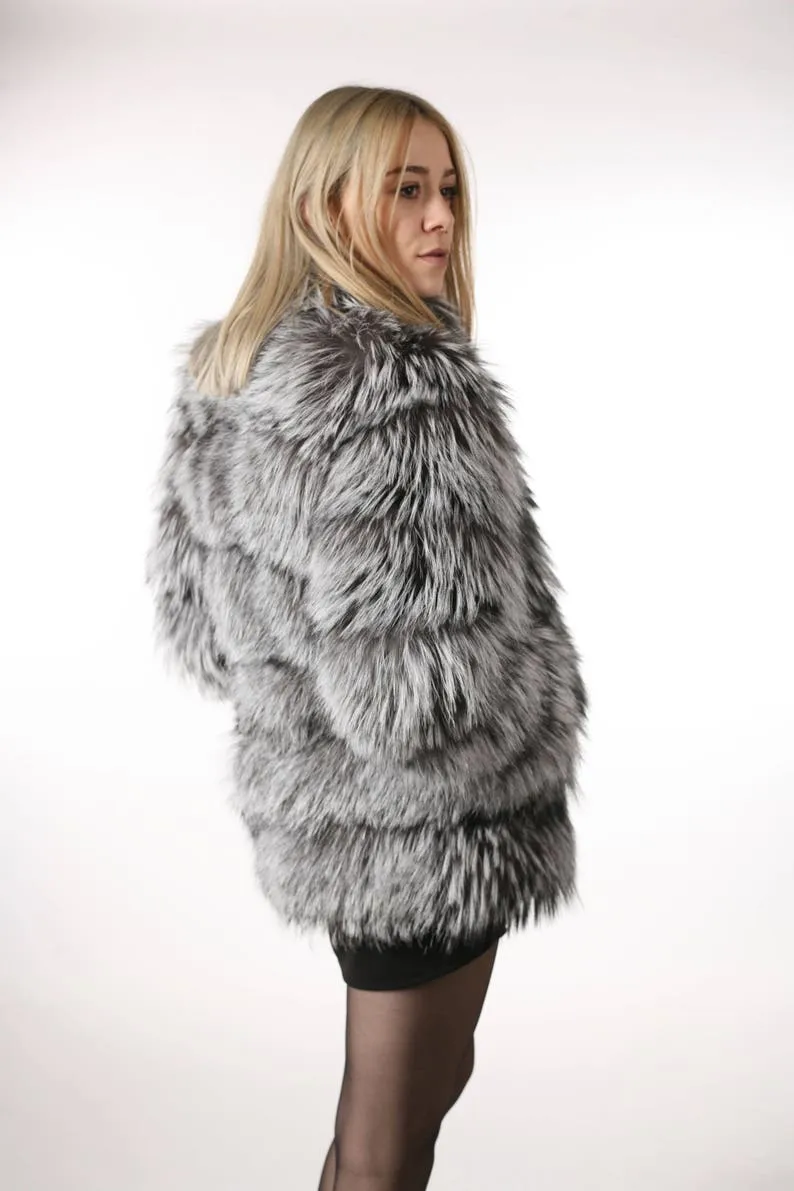 Silver Fox Fur coat