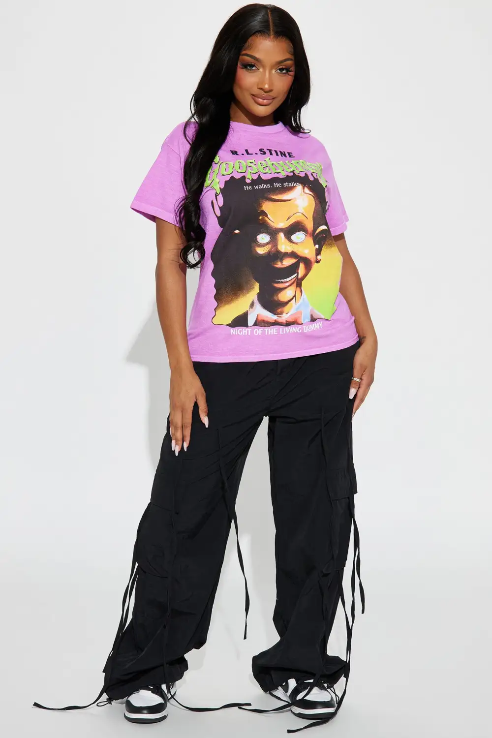 Dangerous Dummy Goosebumps Graphic Tee - Pink