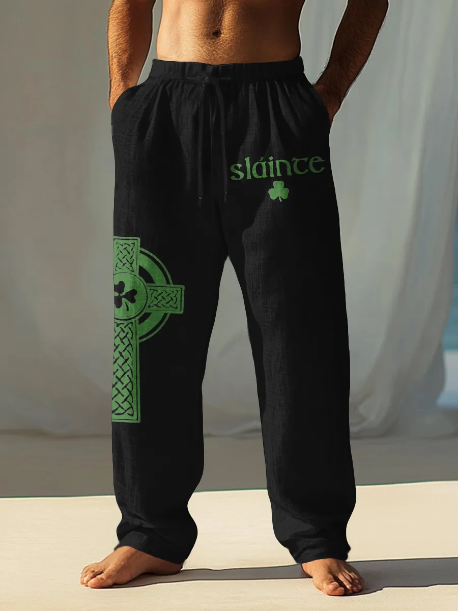 St. Patrick's Day Art Print Casual Pants