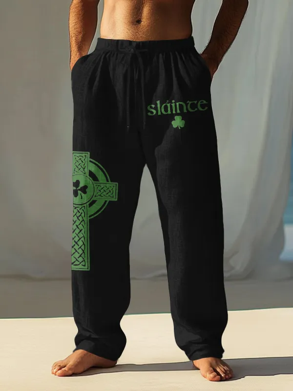 St. Patrick's Day Art Print Casual Pants