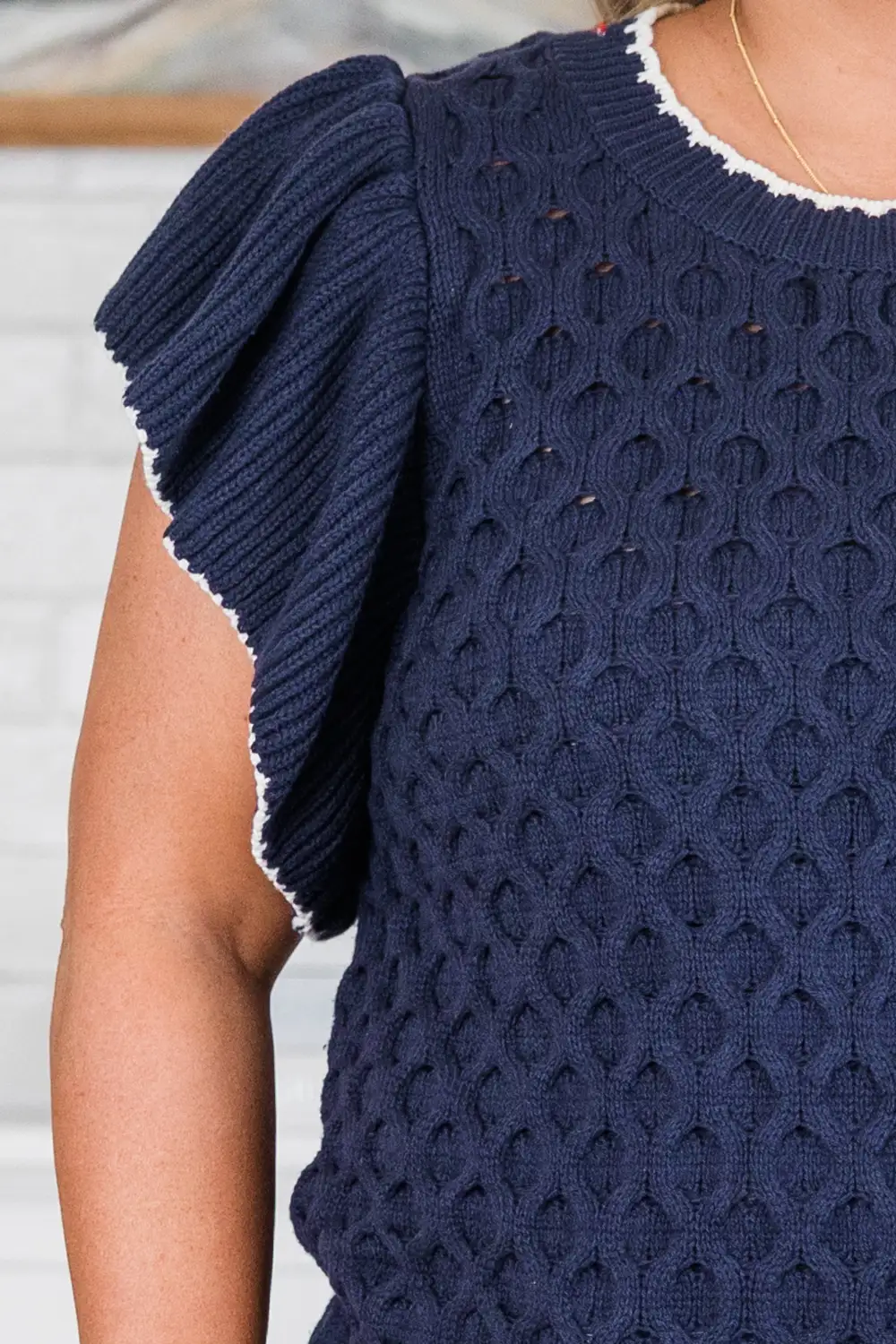 Take A Deep Breath Sweater, Navy