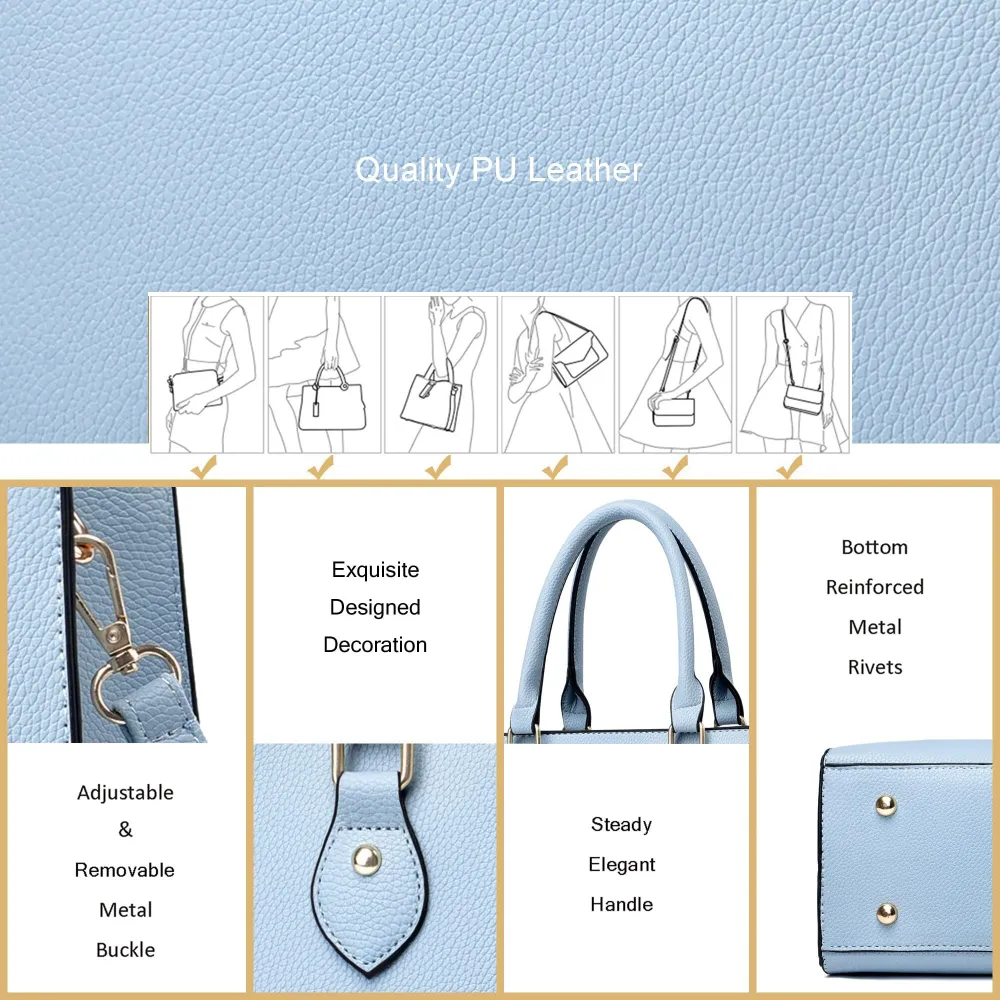 Crossbody Purses and Handbags for Women PU Leather Tote Top Handle Satchel Shoulder Bags