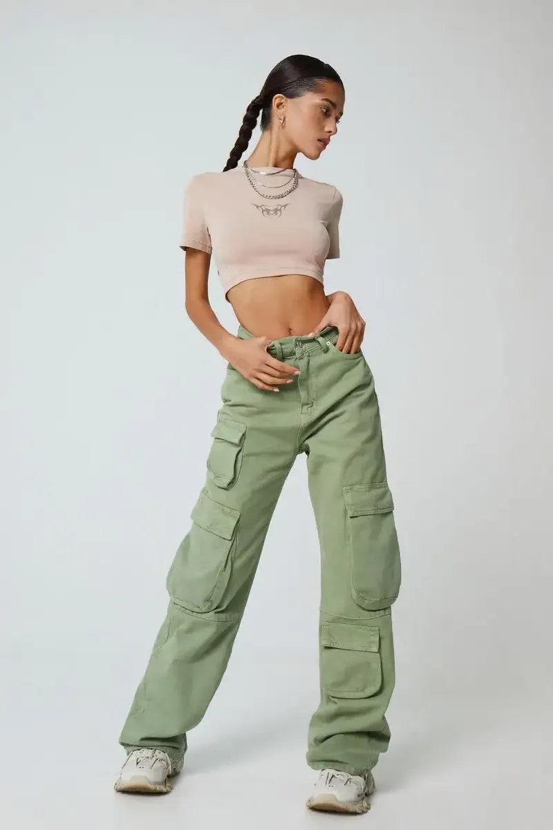 Cargo High Rise Flare Jeans