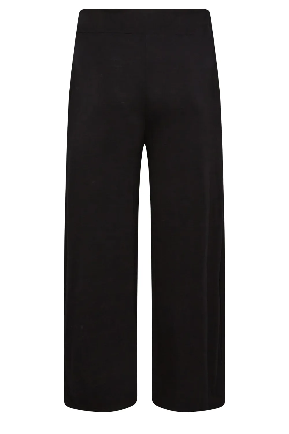 YOURS Curve Black Leopard Print Wide Leg Trousers