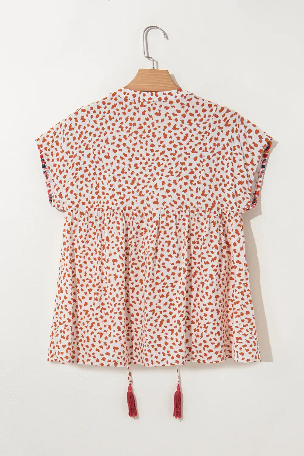 Paisley Embroidered Tie Detail Blouse