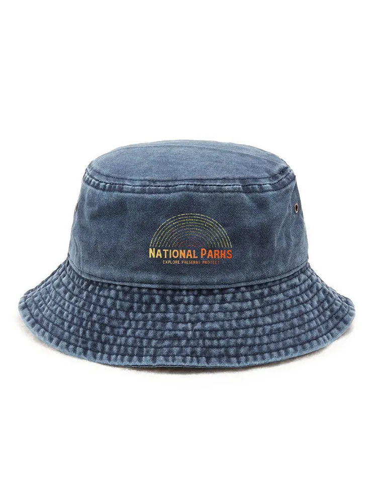 National Parks Explore Pressave Protect Printed Bucket Hat