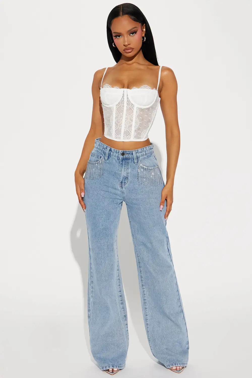 Aurora Lace Corset Top - Ivory