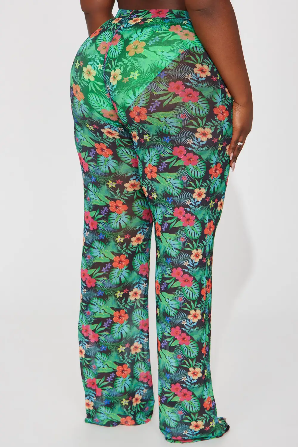 Sunshine See Through Cover Up Pant - Green/combo