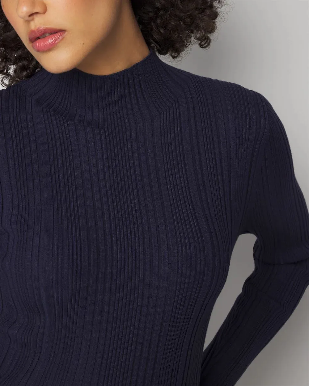 Ribbed Mockneck Sweater