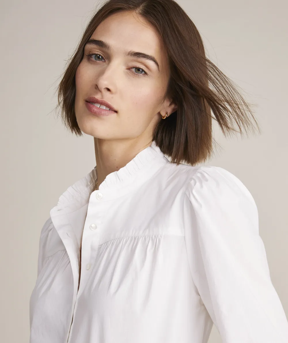 Poplin Ruffle Collar Popover