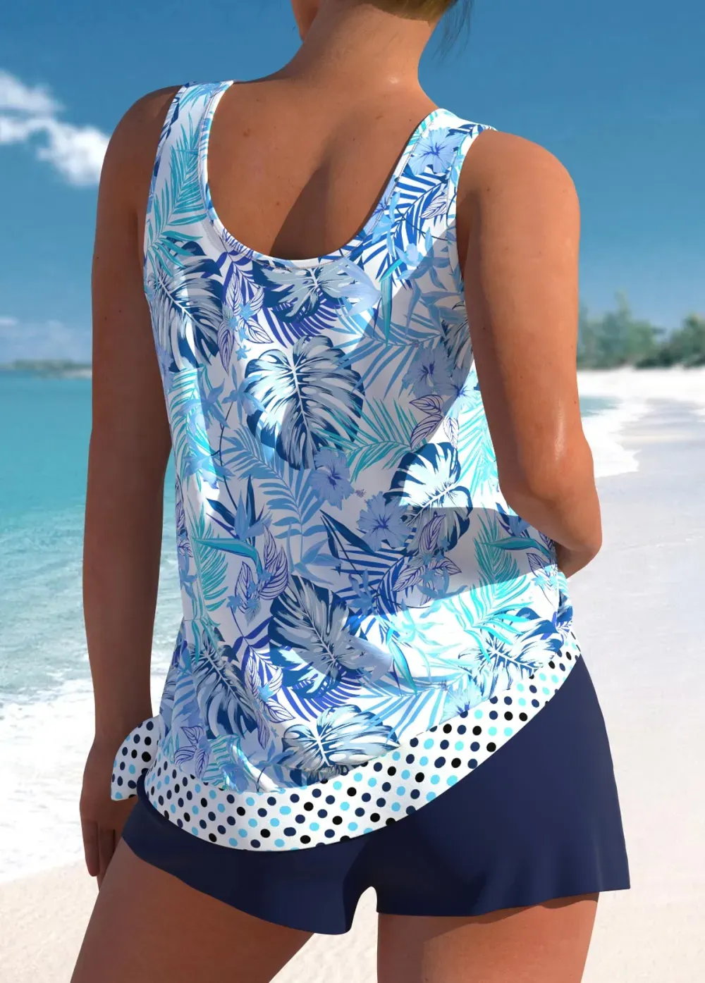 Black Bowknot Mid Waisted American Flag Print Tankini Set