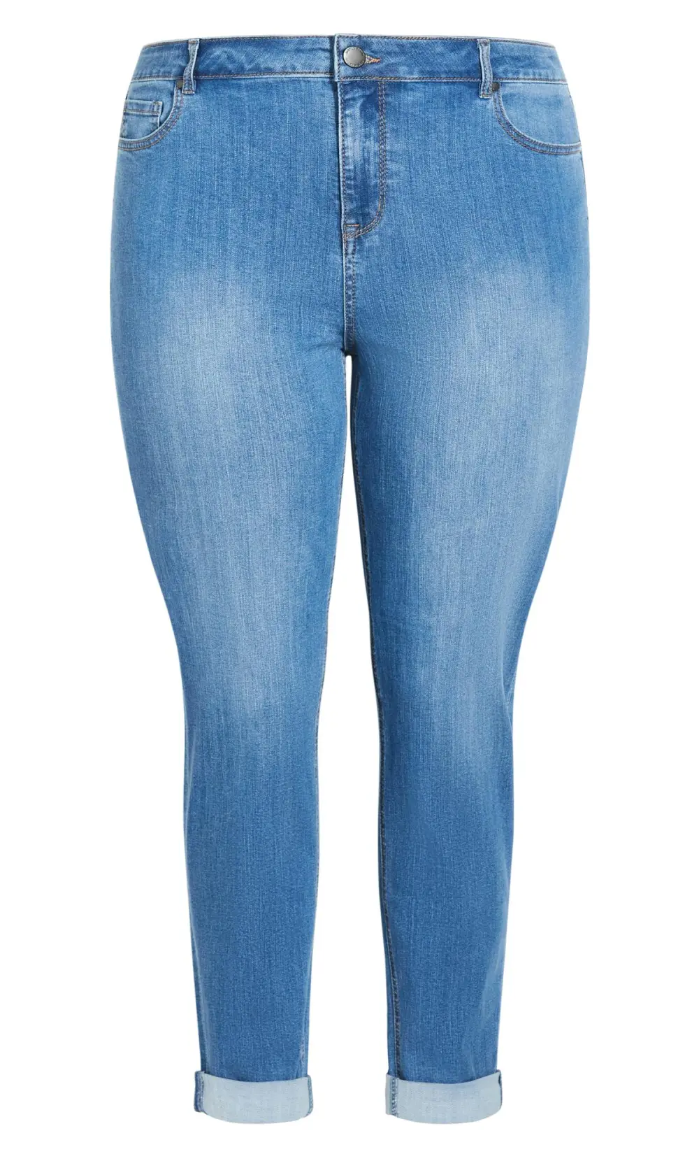 Evans Blue Light Wash Cropped Jeans