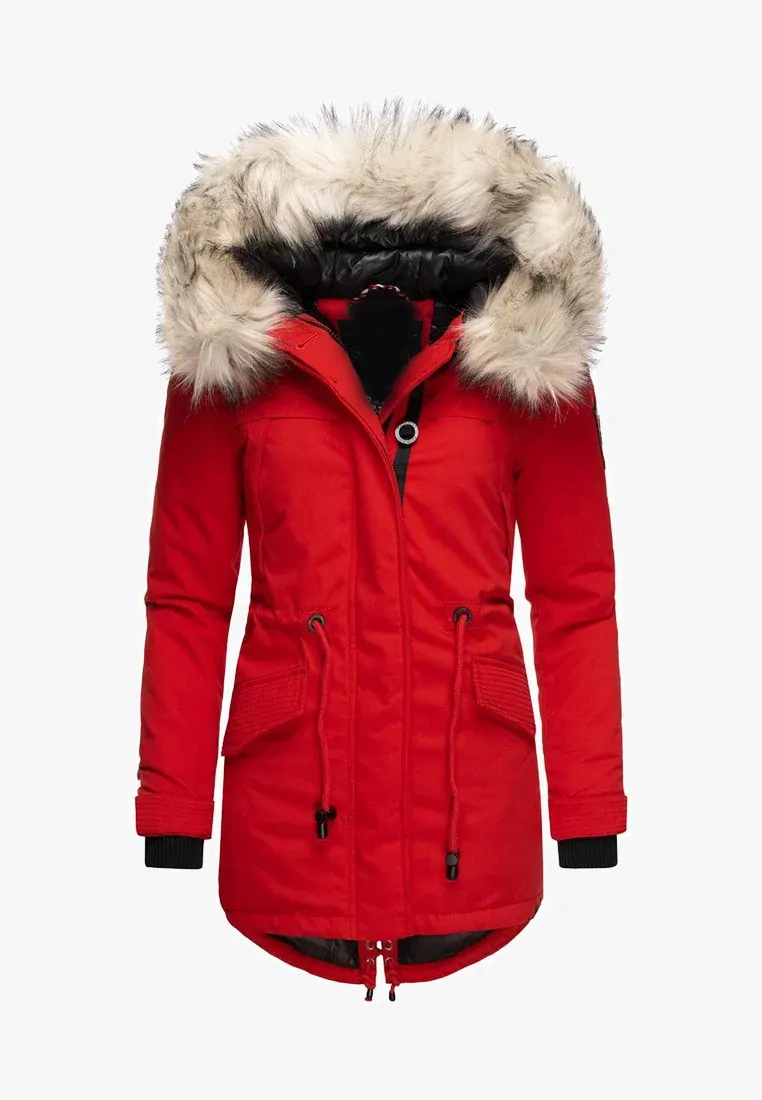 Warm winter ladies parka coat