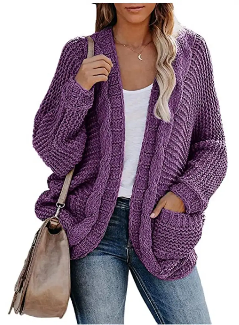 women's thick knitted cardigan coat knitted sweater