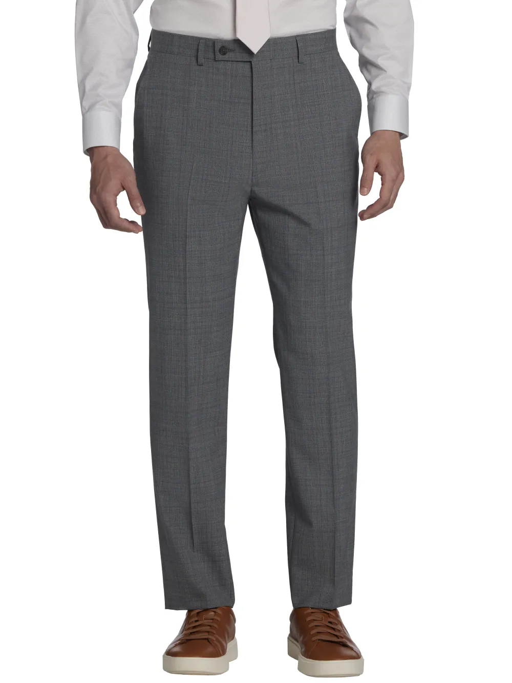Calvin Klein Slim Fit Wool Blend Plaid Suit Pants