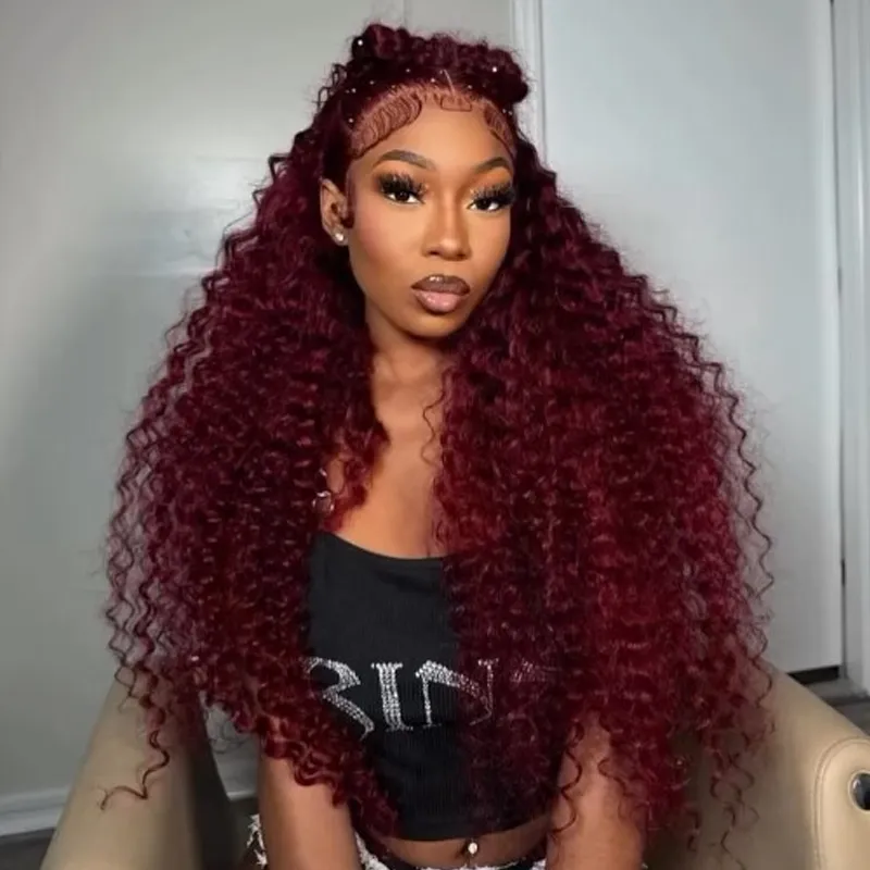 Special Offer| #99J Burgundy Deep Wave Wig Sterly 13×6 Full Lace Frontal Human Hair Wigs